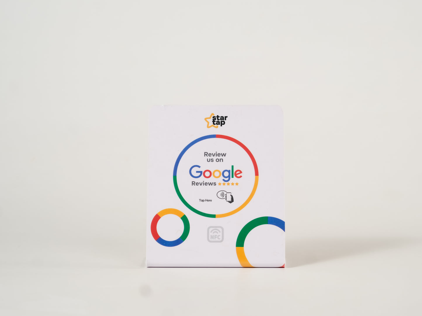 Google 5-Star Review NFC Stand (White) - Startap Company Limited