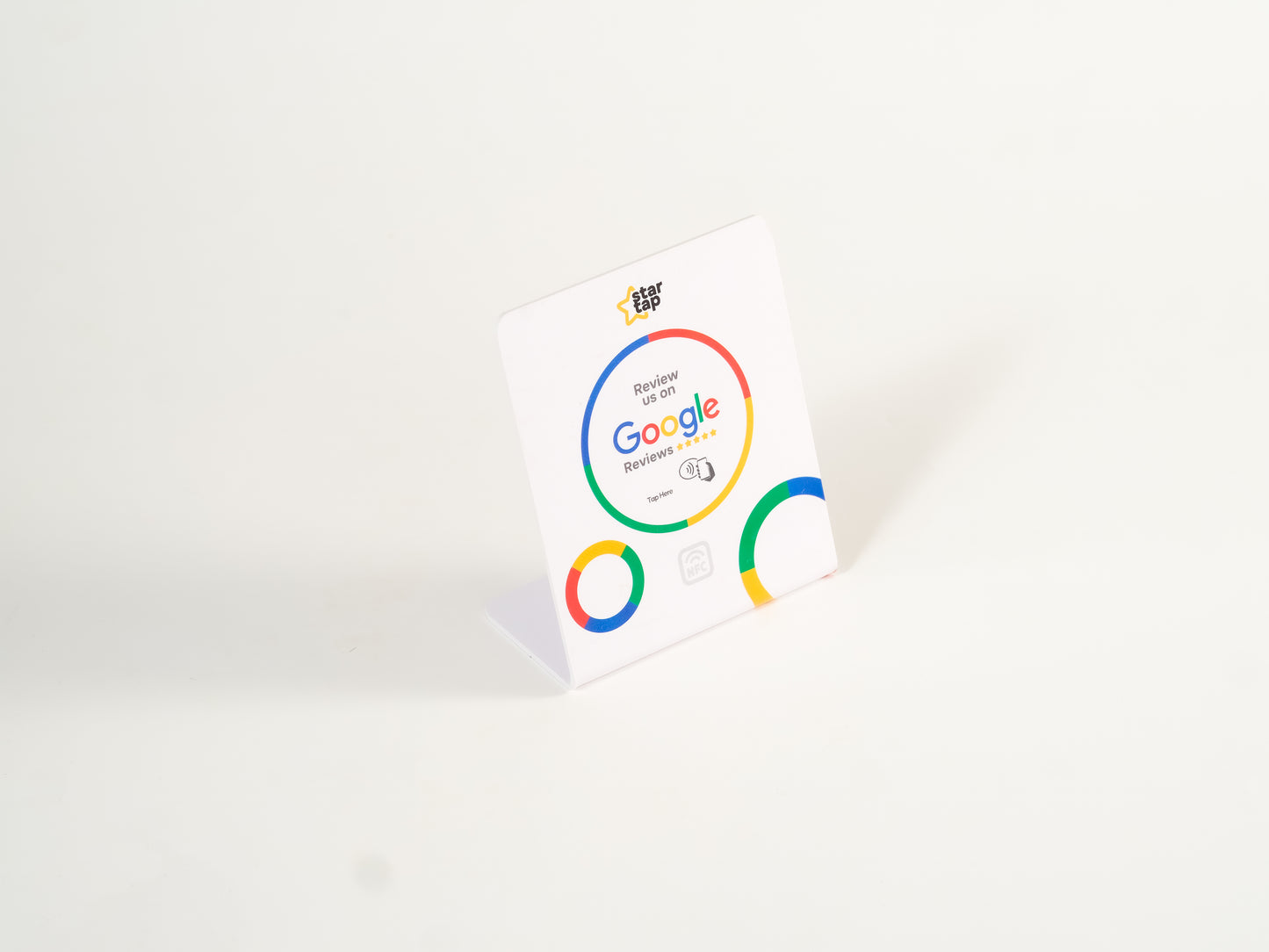 Google 5-Star Review NFC Stand (White) - Startap Company Limited