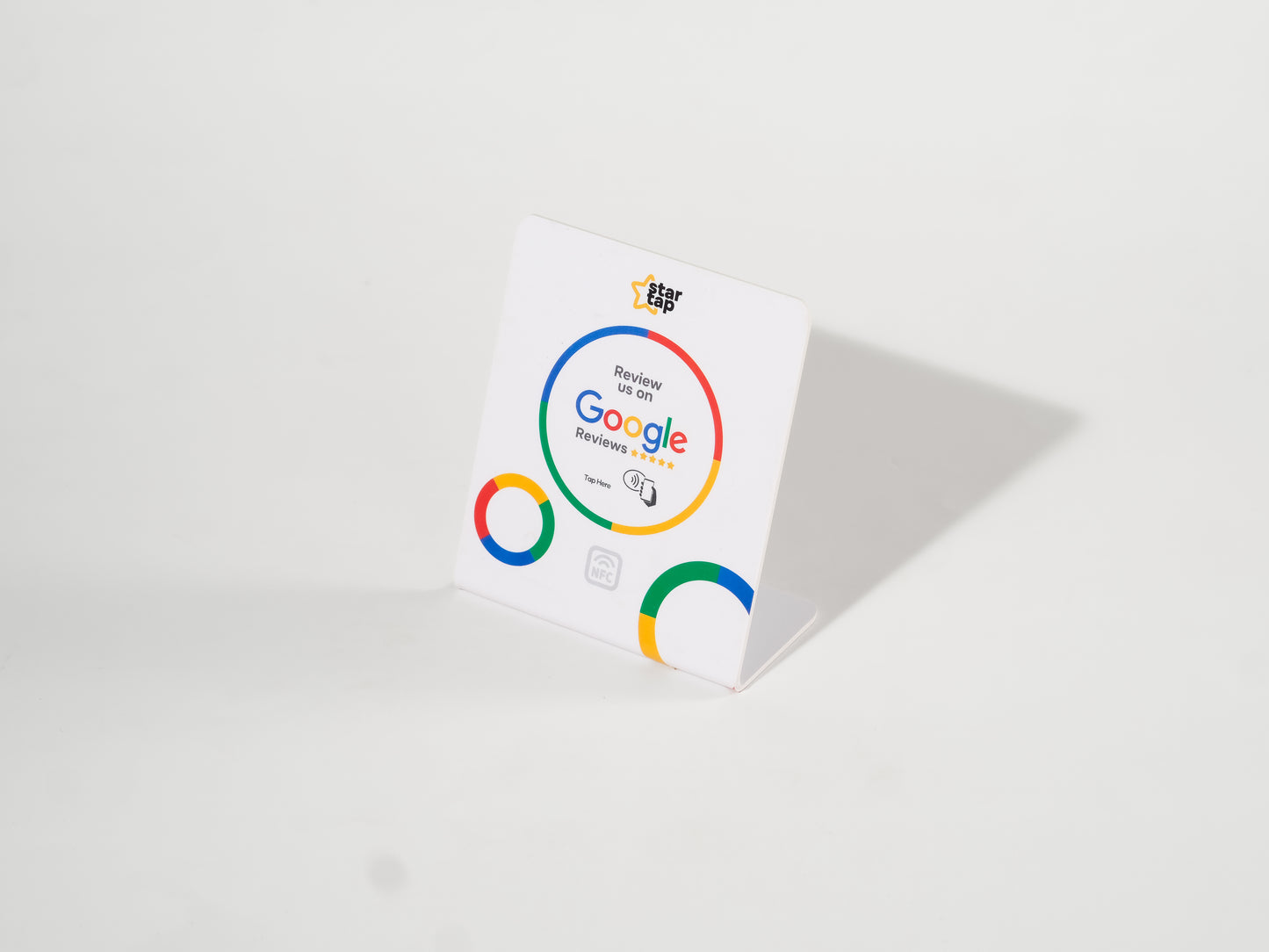 Google 5-Star Review NFC Stand (White) - Startap Company Limited