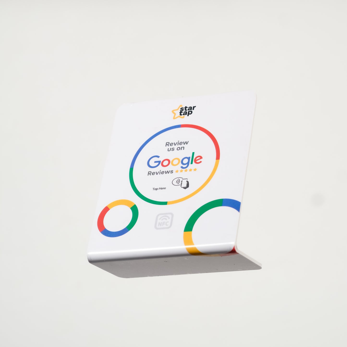 Google 5-Star Review NFC Stand (White) - Startap Company Limited
