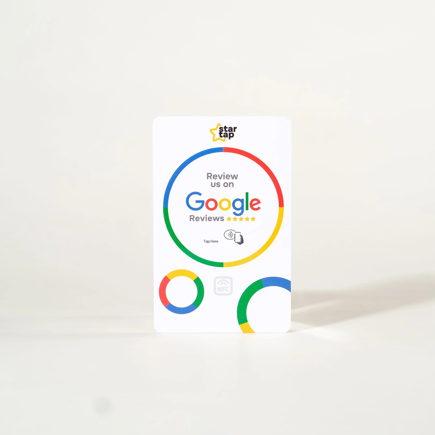 Google 5-Star Review NFC Card (White) - Startap Company Limited