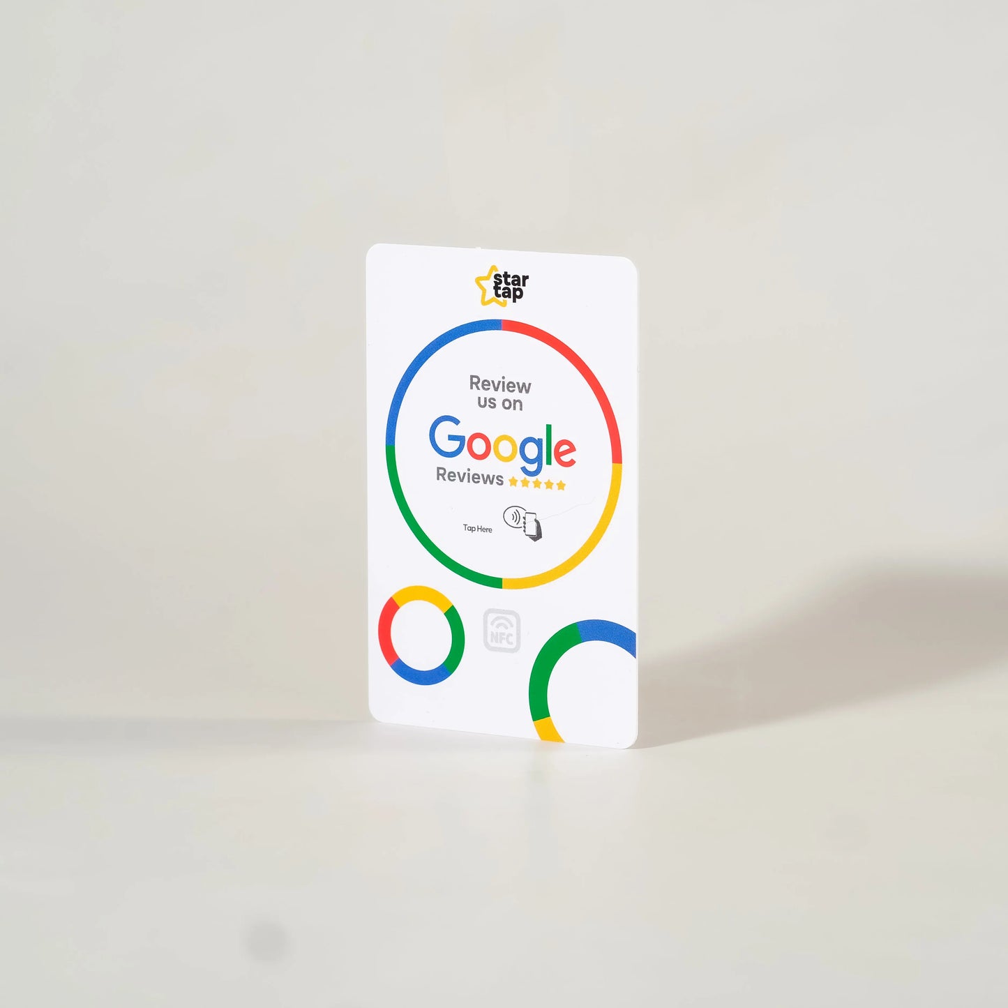 Google 5-Star Review NFC Card (White) - Startap Company Limited