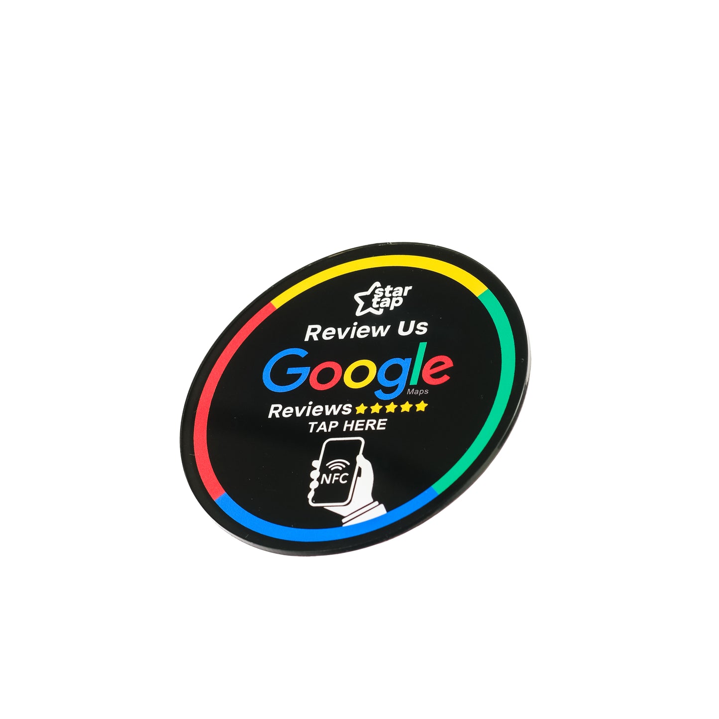 Google 5-Star Review NFC Plaque (Black) - Startap Company Limited