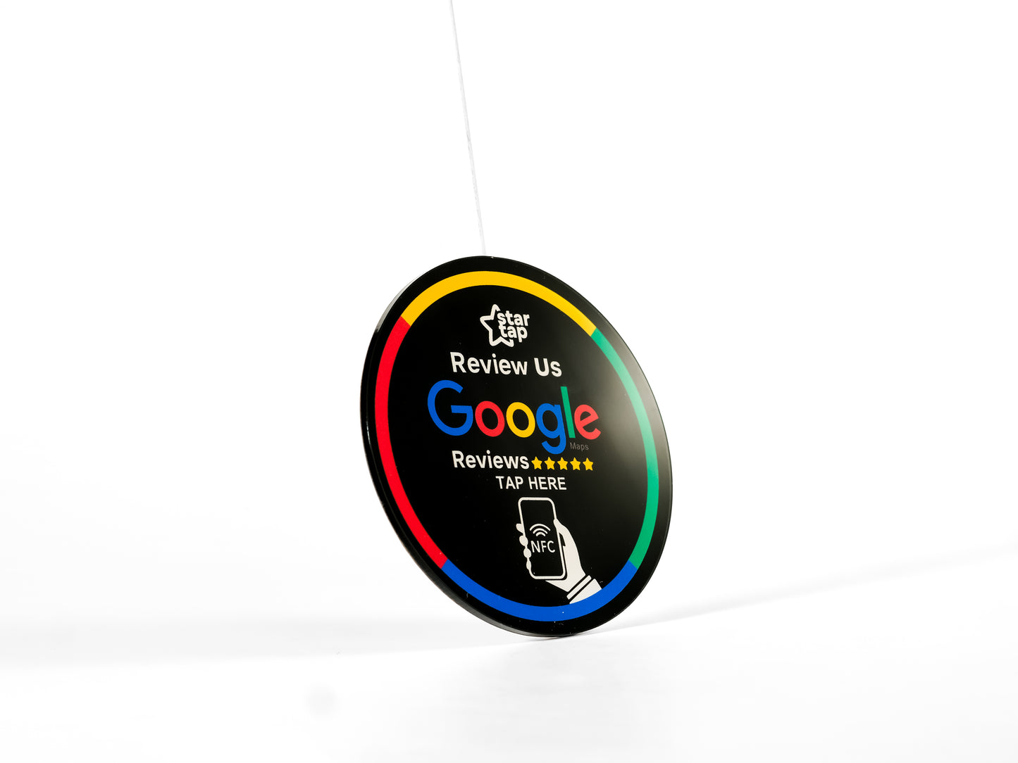 Google 5-Star Review NFC Plaque (Black) - Startap Company Limited