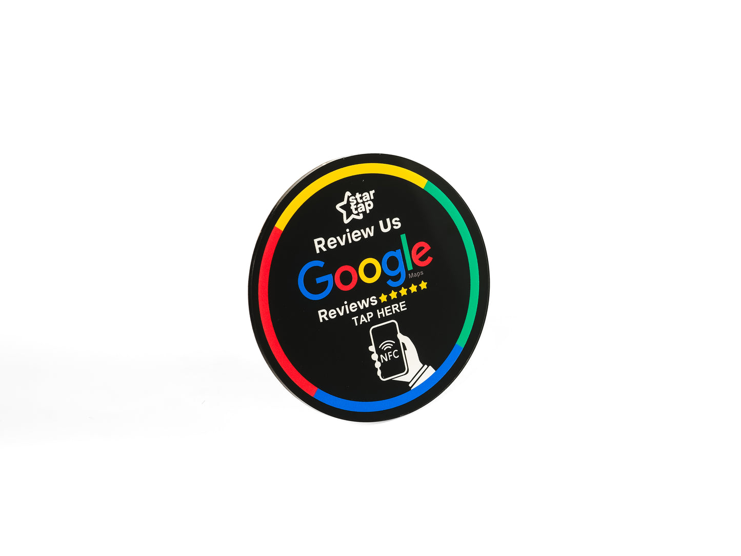 Google 5-Star Review NFC Plaque (Black) - Startap Company Limited