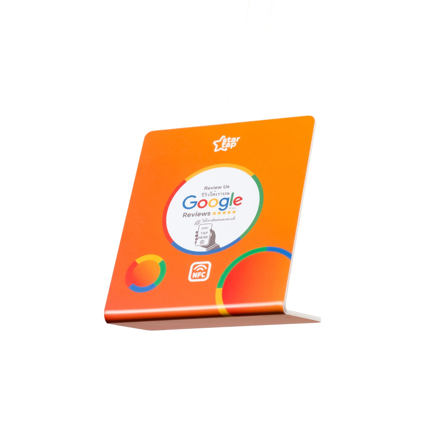 Google 5-Star Review NFC Stand (Orange) - Startap Company Limited