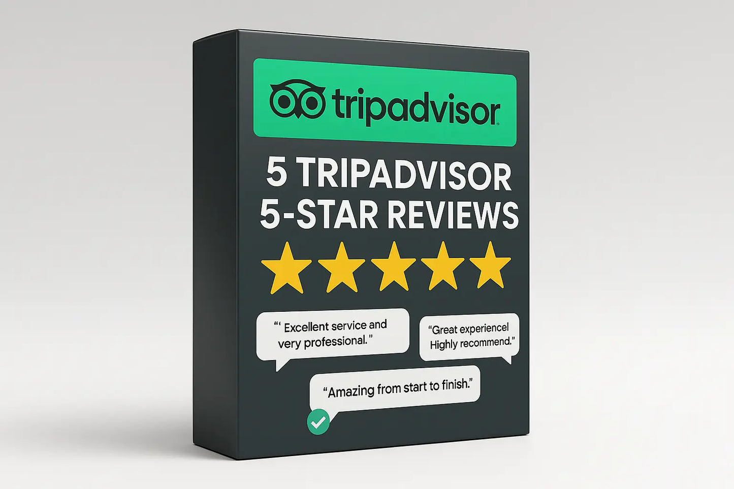 package of 5 TripAdvisor 5-Star reviews