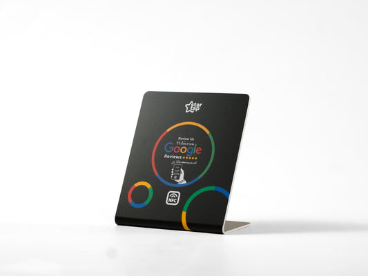 Google 5-Star Review NFC Stand (Black) - Startap Company Limited