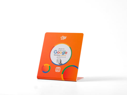 Google 5-Star Review NFC Stand (Orange) - Startap Company Limited