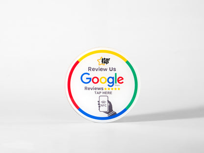 Google 5-Star Review NFC Plaque (White) - Startap Company Limited