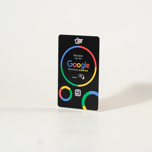 Google 5-Star Review NFC Card (Black) - Startap Company Limited