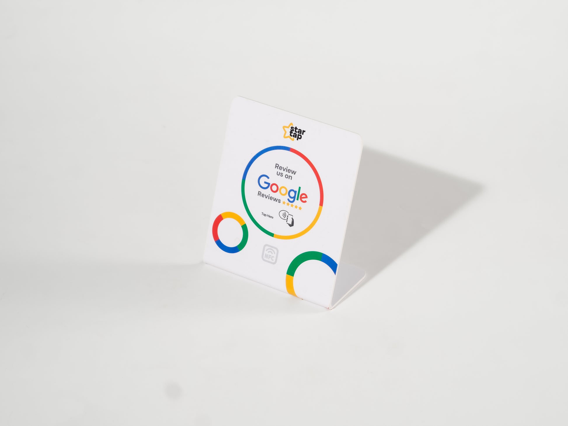 Google 5-Star Review NFC Stand (White) - Startap Company Limited