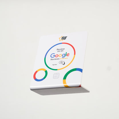 Google 5-Star Review NFC Stand (White) - Startap Company Limited