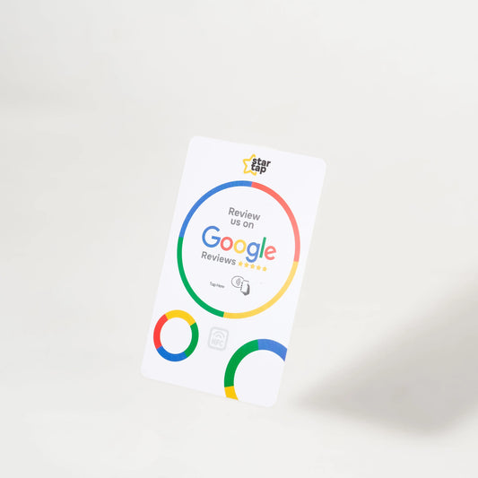 Google 5-Star Review NFC Card (White) - Startap Company Limited