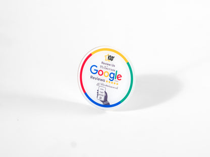 Google 5-Star Review NFC Plaque (White) - Startap Company Limited
