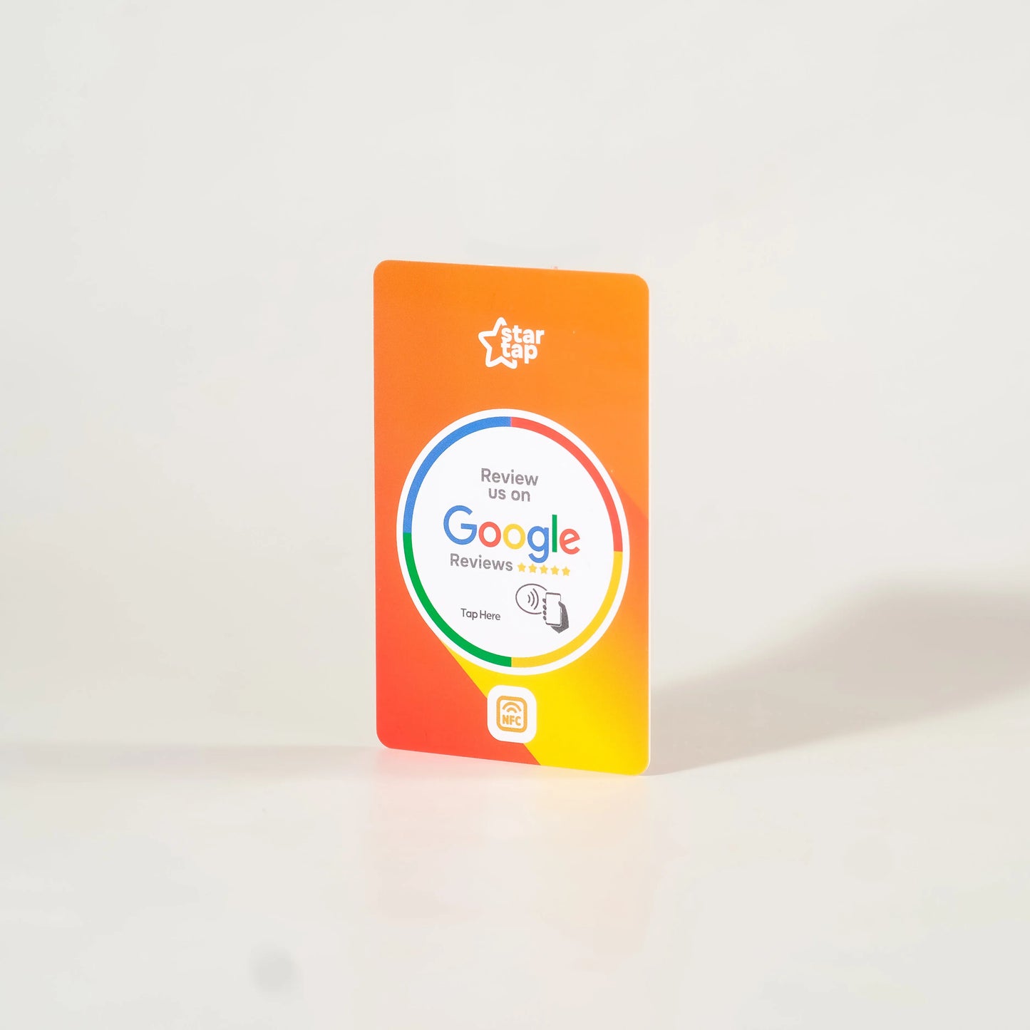Google 5-Star Review NFC Card (Orange) - Startap Company Limited