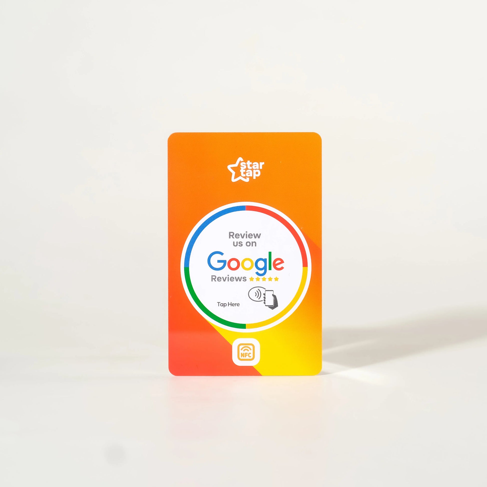 Google 5-Star Review NFC Card (Orange) - Startap Company Limited